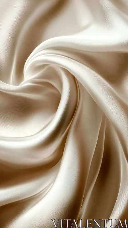 Cream satin fabric folds in close-up draped view.