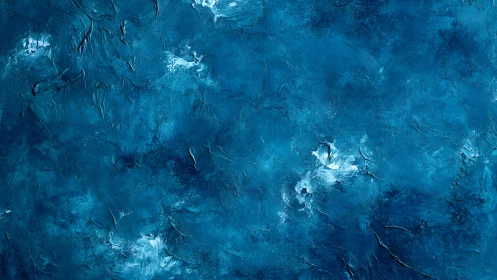Deep Blue Abstract Texture with Bold Brush Strokes, Modern Art.