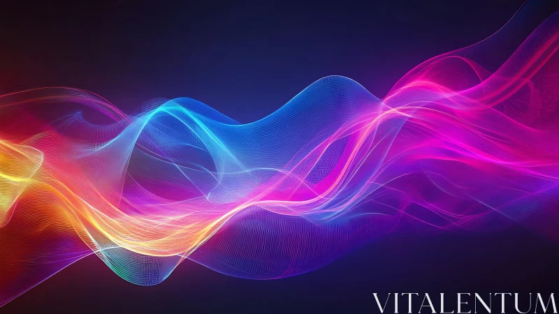 Neon wave chorus gliding across a midnight digital horizon.