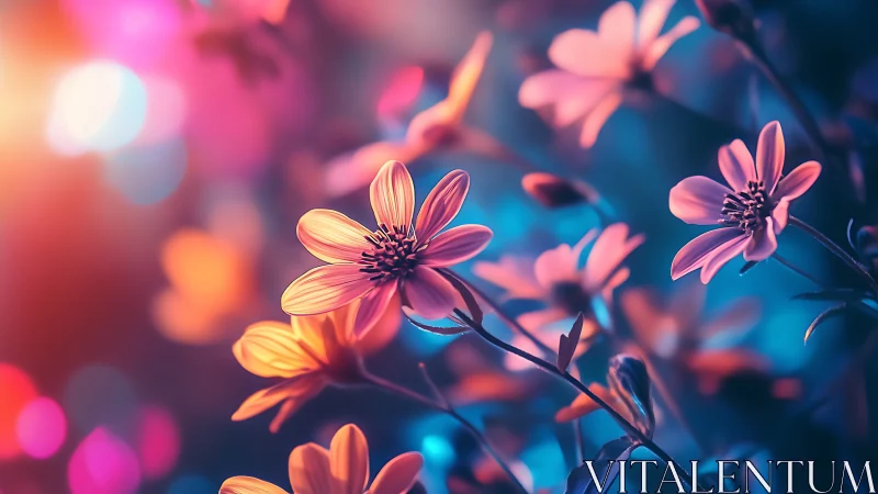 Glowing Flowers in Twilight Magic.