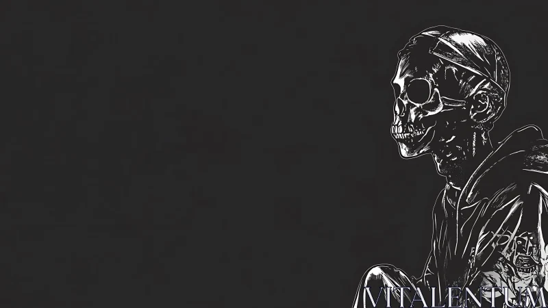 Streetwise skeleton leans into the void with quiet swagger