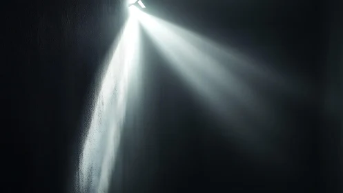 Dramatic Beam of Light Shining Through a Dark Room, Moody Style.
