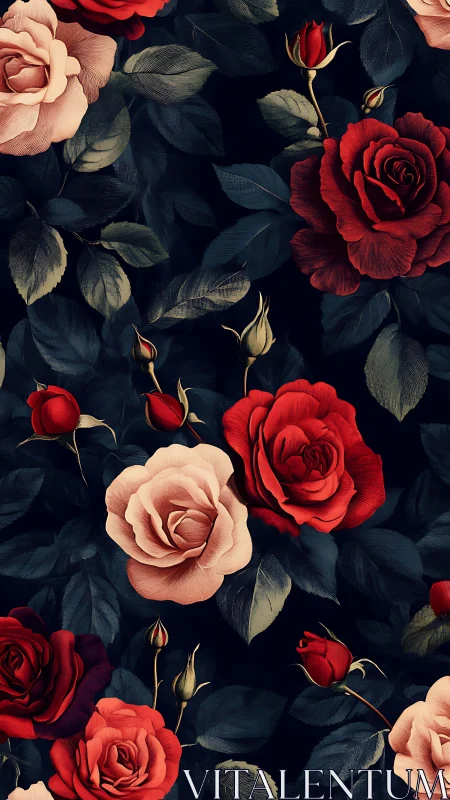 Romantic Garden Blooms in Jewel Tones