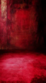 Crimson textured room suggests empty stage with vignette light