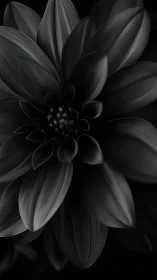 Monochromatic lotus blossom reveals intricate detail in shadows