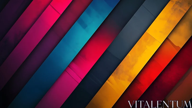 Vibrant Diagonal Stripes in Abstract Modern Art Style.