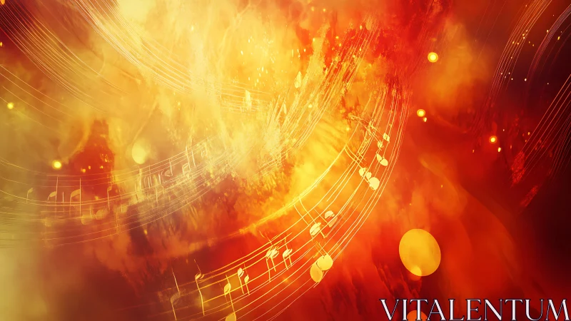 Molten melodies spiral through a sunlit storm of sound