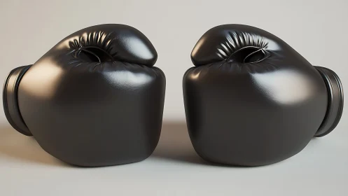 Professional Boxing Gloves: Symmetrical Photorealistic Render with Precise Material Definition.