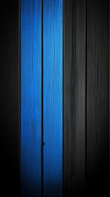 Blue vertical wood planks with dark gradient lighting contrast.