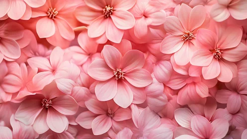 Layered Pink Dahlia Blooms in Soft Focus Composition
