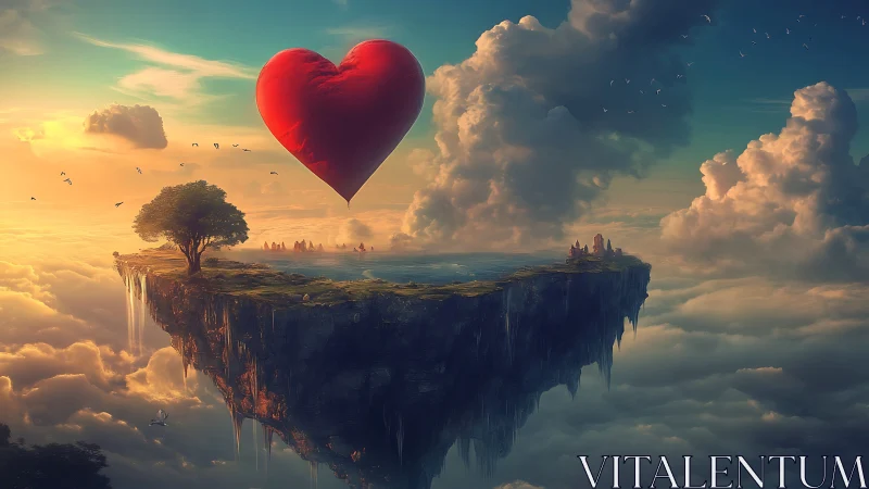 A Heart's Dream Floating Above Enchanted Skies.