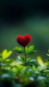 A Heart-Shaped Bloom Celebrates Love and Growth in Nature