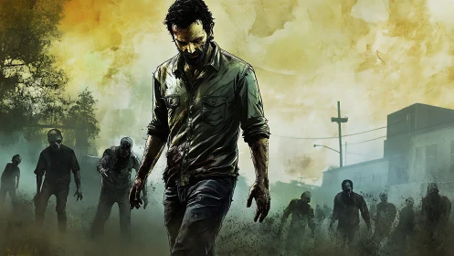 Lone survivor strides through toxic dawn of the undead.