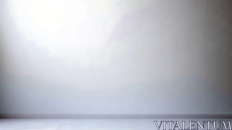 Minimalist empty white wall interior with soft light glow.