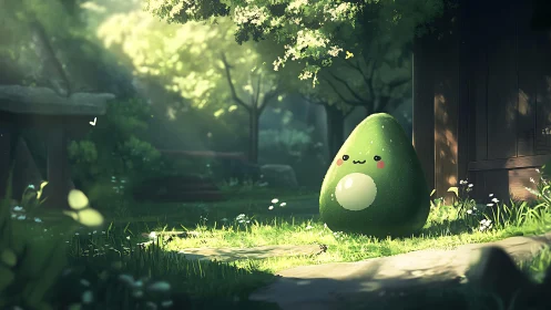 Cute forest creature basks in gentle morning sunlight