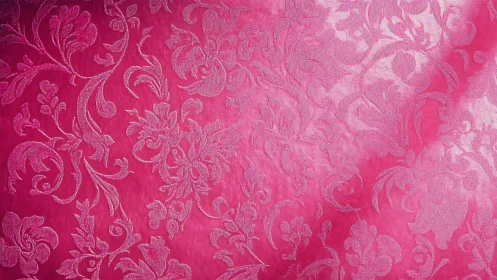 Velvety pink damask swirls with playful vintage charm.