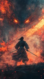 Lone warrior meets fiery demon in a storm of blazing fate.