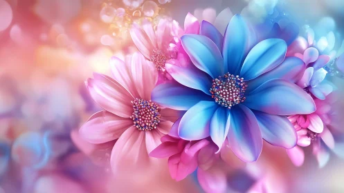 Iridescent Daisy Dreams in Soft Focus Bloom.