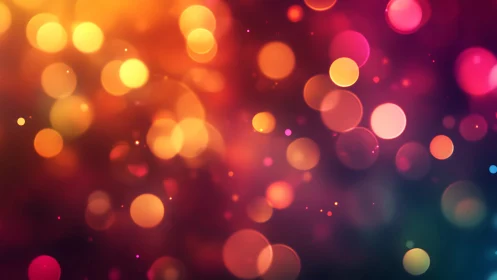 Colorful bokeh light circles on dark blurred background.