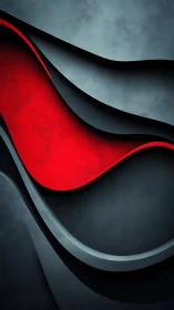 Red and gray layered abstract waves in vertical layout.