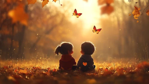 Two Hearts Find Magic in the Golden Autumn Light.