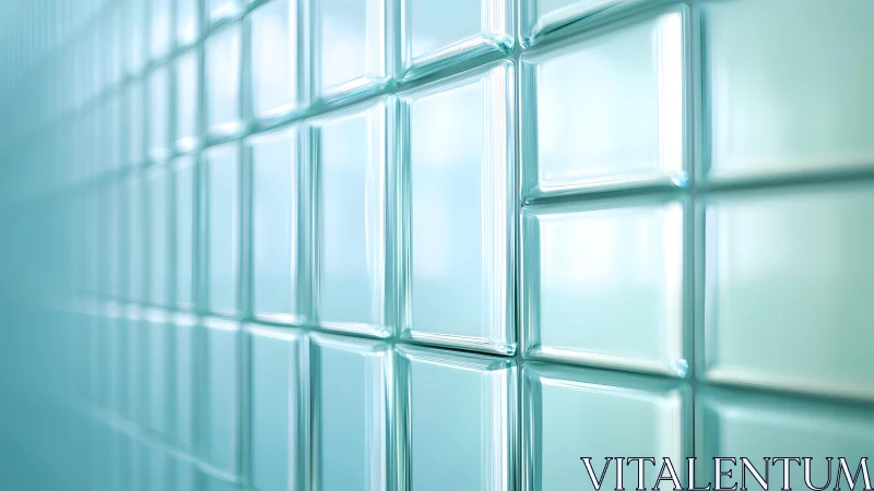 Close-up of glass block wall in modern minimalist style. Close-up of glass block wall in modern minimalist style.