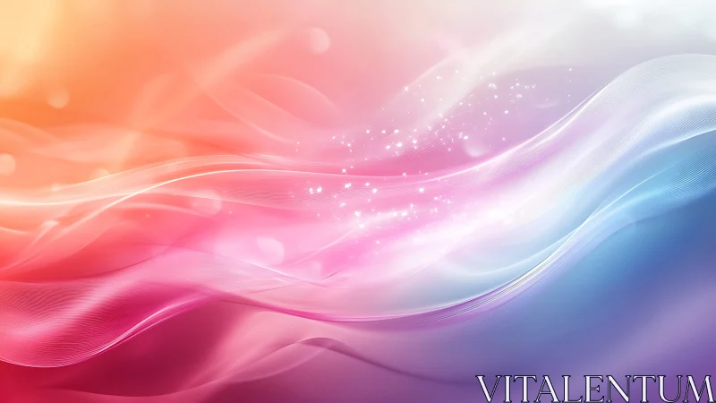 Digital painting of iridescent flowing lightwave gradients.