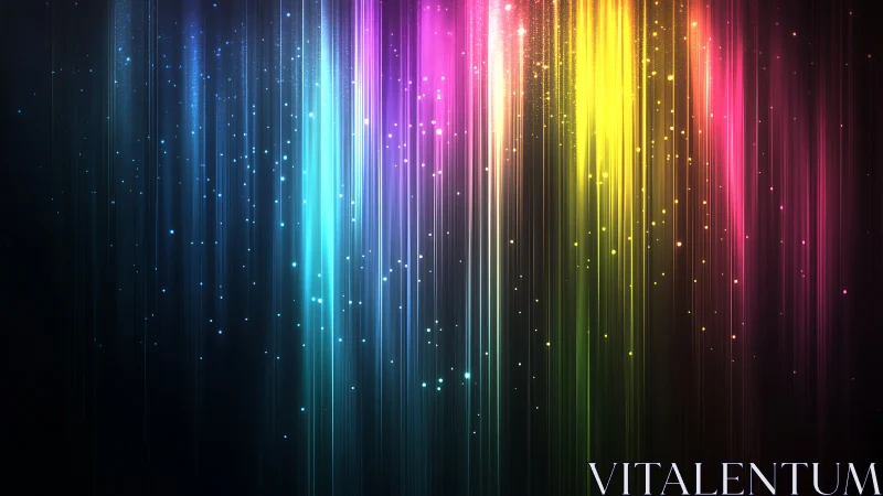 Soft neon light trails drifting through a dreamy night sky.