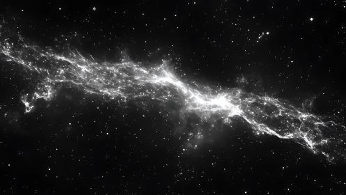 Starwoven lightning river streaking across silent space.