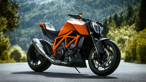 Voltage-orange canyon chaser pauses in the mountain hush.