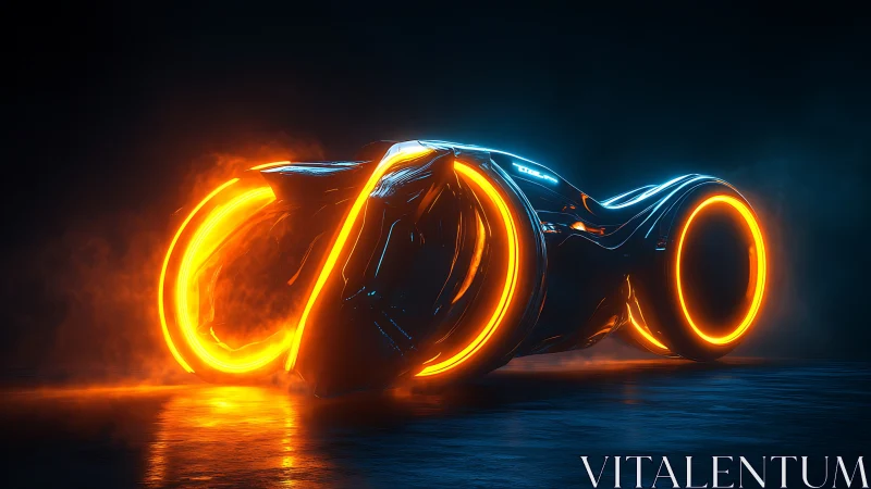 Neon-toroidal lightcycle with emissive plasma-wheel geometry.