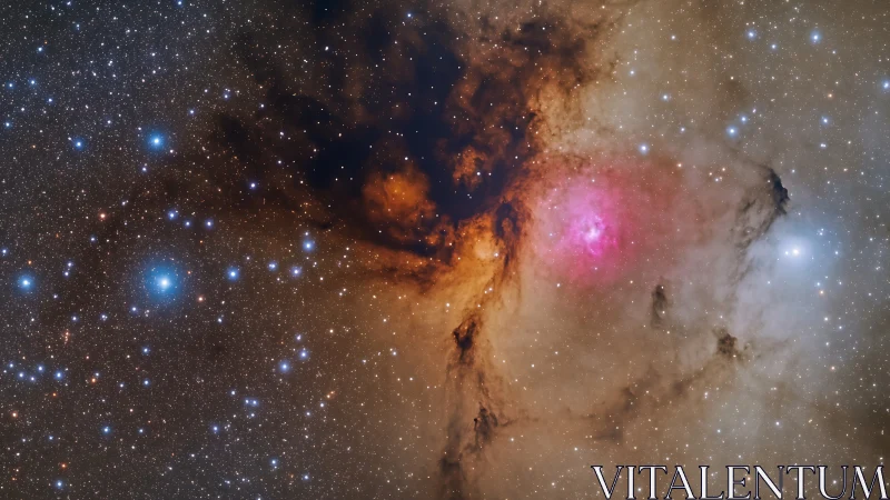 Color-rich nebula complex with dense starfield backdrop.