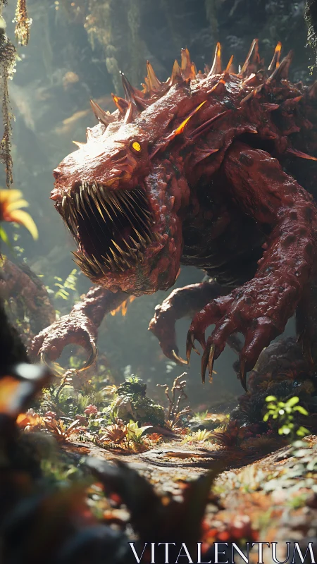 Bioluminescent jungle predator rendered in cinematic 3D realism