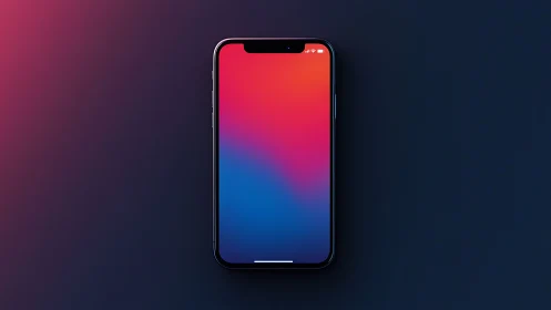 Modern smartphone glows with vibrant gradient magic