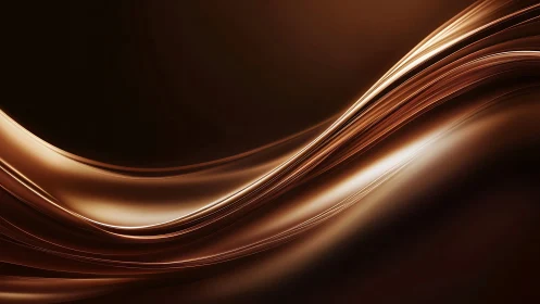 Curved metallic brown light streaks on dark background.
