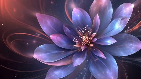 Spectral nebula blossom rendered as luminous vector bloom.