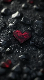 Crimson Heart Emerges from Volcanic Darkness.