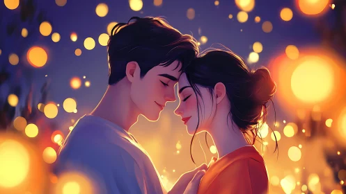 Two Souls Converge in Golden Luminescence.