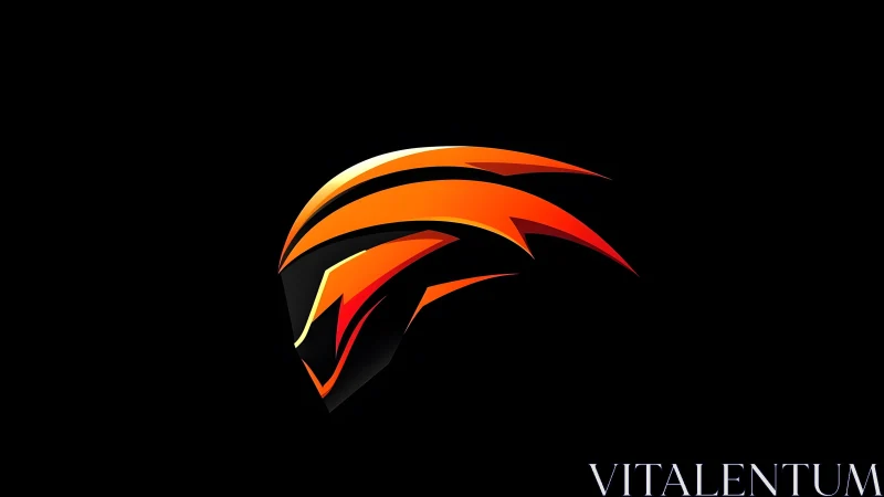 Fierce Abstract Tiger Head Logo in Bold Orange Gradient Style.
