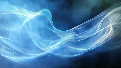 Silken blue wavelengths drifting through an underwater hush.