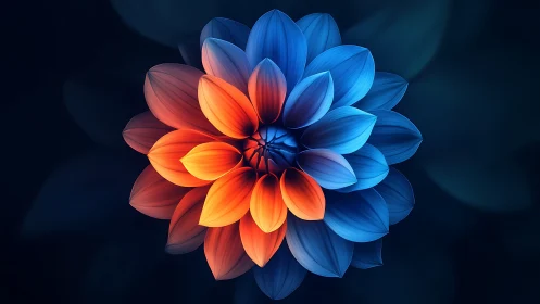 Radiant Dahlia with Dual-Tone Gradient Petals.