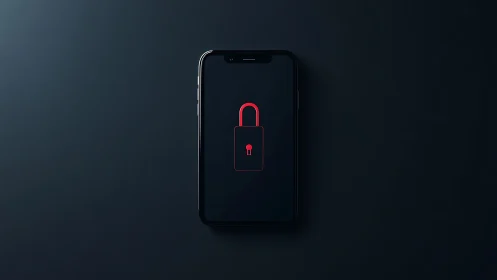 Glowing Padlock Sentinel: Digital Security Portal Illuminates.