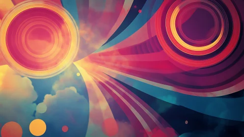 Twin nebula discs sling pastel light across dream skies