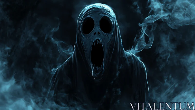 Spectral Wraith Portrait in High-Contrast Digital Painting.