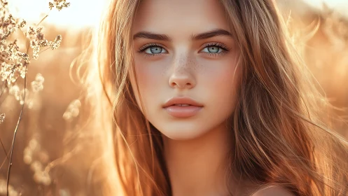 Sunlit gaze turns summer meadow into a quiet golden spell