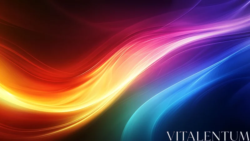 Radiant color waves sweeping across a deep cosmic field.