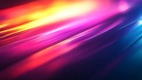 Vibrant Abstract Light Streaks in Neon Colorful Gradient Style.