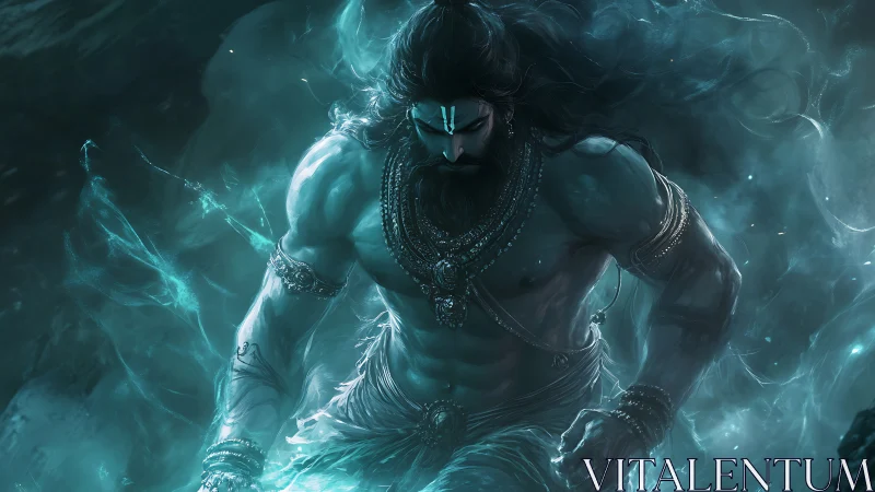 Mythic warrior strides through ethereal stormlight power.