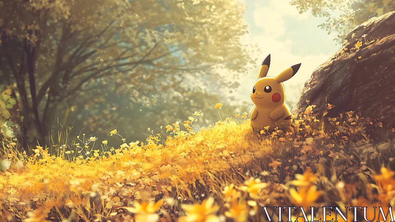 Sunlit forest daydream lets a tiny thunderheart rest quietly