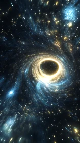 Accretion disk black hole with relativistic starfield lensing